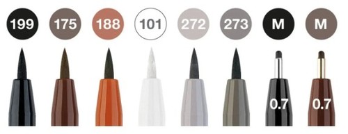 8 טושי מכחול Pitt artist pens brush ( דגם classic)