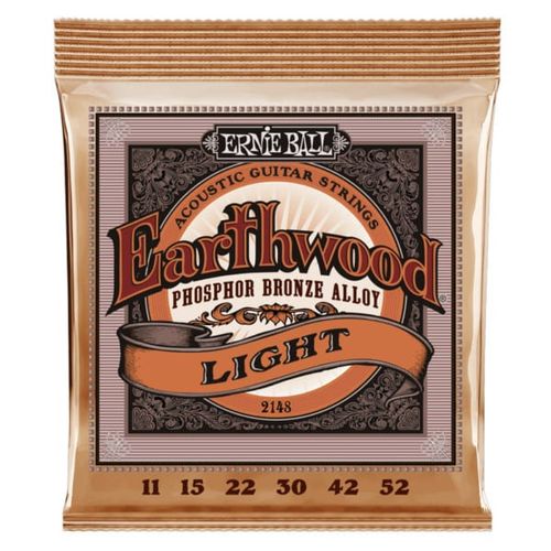 סט מיתרים לגיטרה אקוסטית Ernie Ball 2148 Earthwood Phosphor Bronze 11-52