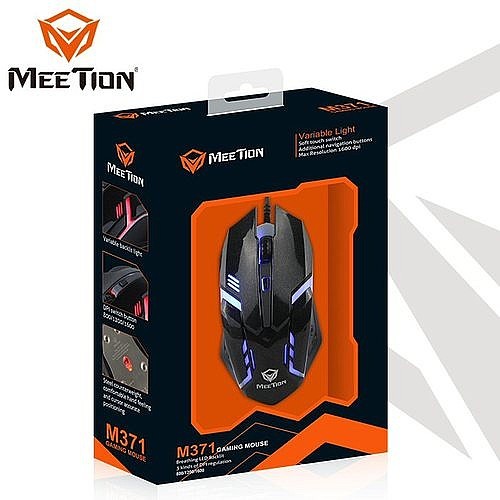 MeeTion M371 Wired Gaming Mouse – עכבר גיימינג חוטי RGB מקצועי