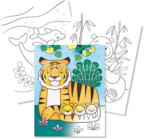 חוברת צביעה לקטנטנים - חיות, דגם 2
