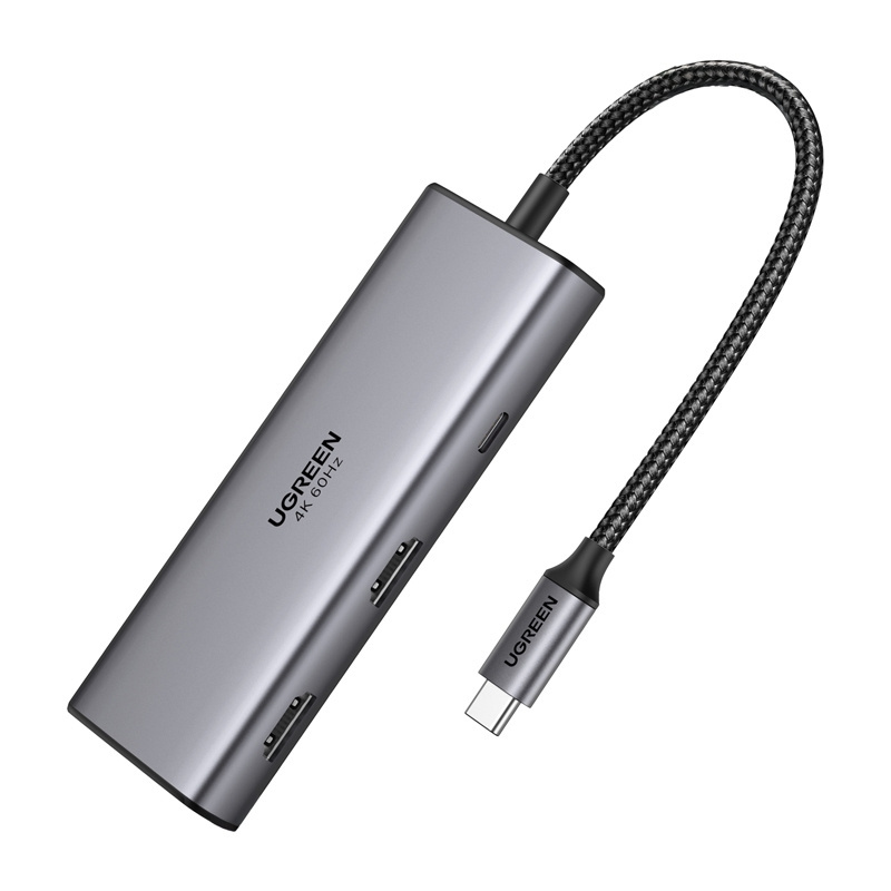 UGREEN USB-C to 2*USB-A 3.2+2*USB-C 3.2+2*HDMI+PD port Converter CM498-45379