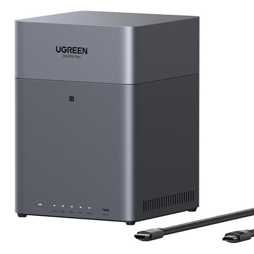 UGREEN 4 BAY RK3588C2.4 GHz Maximum8GB LPDDR4X30T*4JBOD/BASIC/RAID0/1/5/6/101 * 2.5GbE2*USB-A 3.2Gen 1 1* USB-C 3.2Gen 1HDMI 4K 60Hz DH4300PLUS-BUNDLE