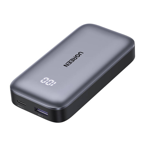 UGREEN 10000mAh Mini Quick Charging 30W Digital Display Power Bank grey PB502-25185