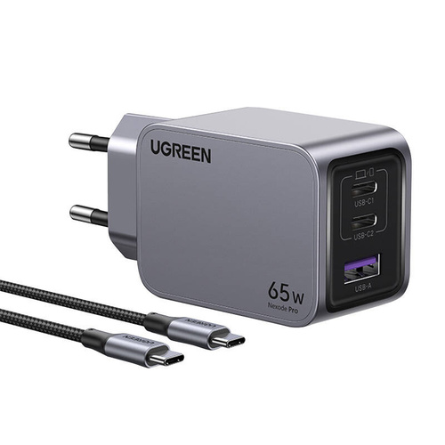 מטען קיר UGREEN NEXODE PRO 65W GAN + כבל CTC X755-25871