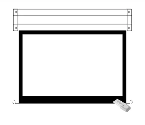 מסך חשמלי למקרן בגודל 240*240 כולל שלט - 135 INCH