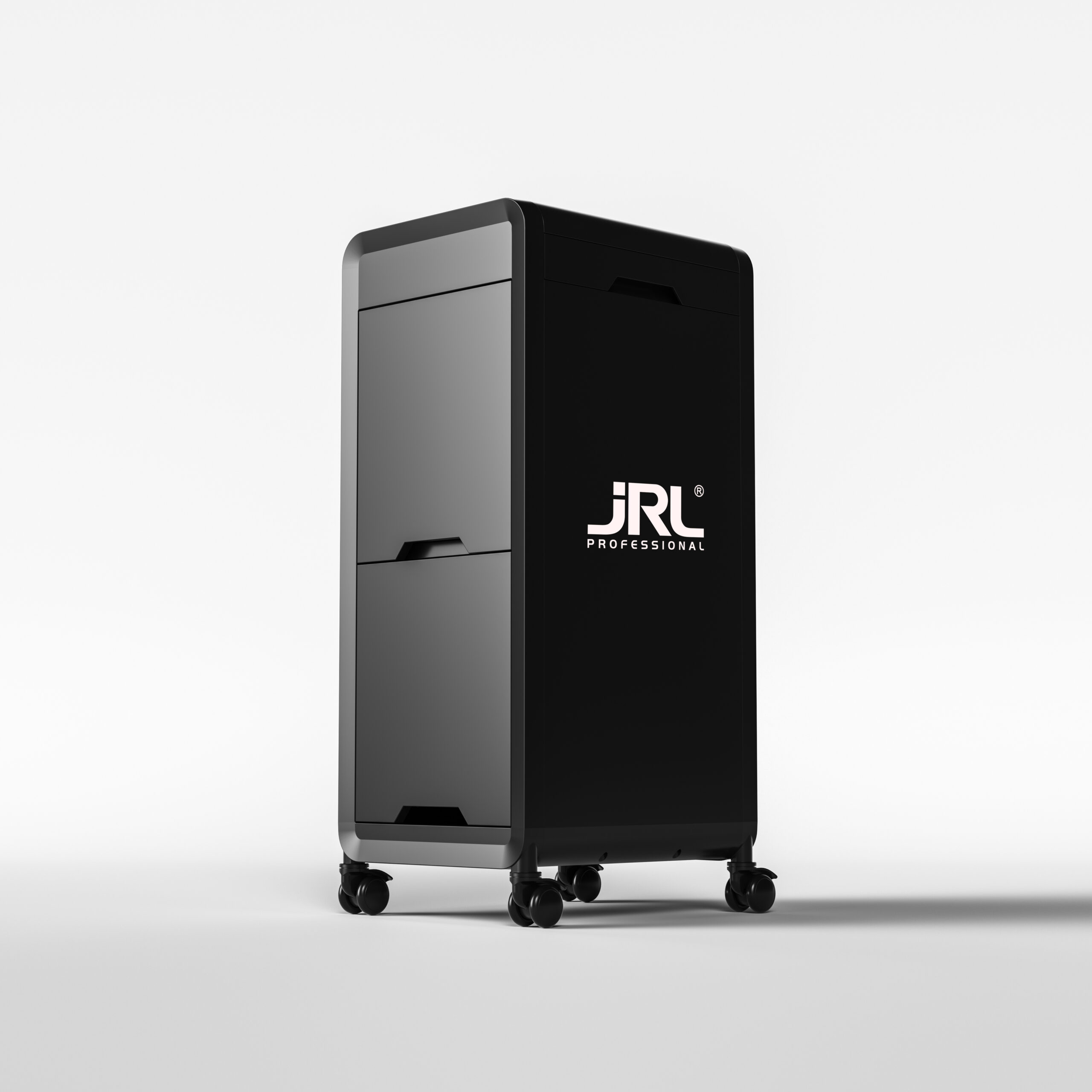 עגלת שירות מקצועית למספרה JRL Professional Trolley שחורה עם נעילה