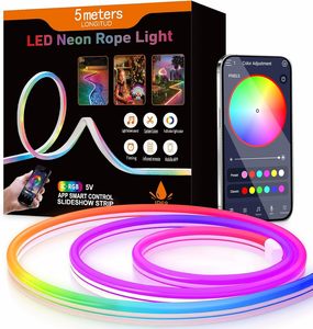 פס לד ניאון RGB חכם 5 מטר LED Neon Rope Light Smart RGB 5M