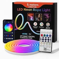 פס לד ניאון RGB חכם 5 מטר LED Neon Rope Light Smart RGB 5M