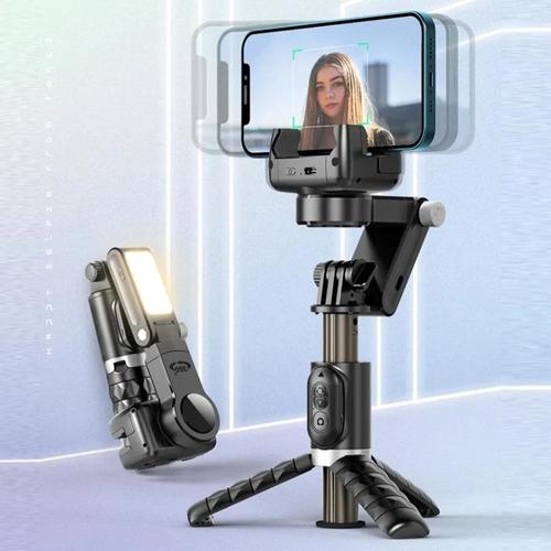 מייצב גימבל Q18 עם תאורת LED וחצובה Gimbal Stabilizer Q18 Tripod Selfie Stick