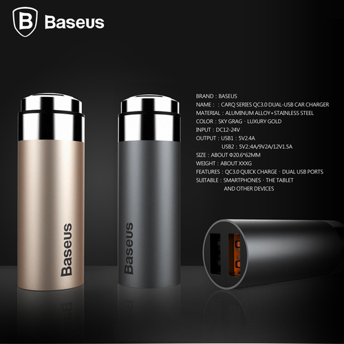 מטען רכב מהיר QC3.0 מבית BASEUS