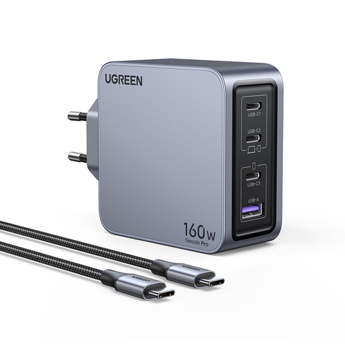 מטען קיר UGREEN NEXODE PRO 160W GAN + כבל CTC X763-25877