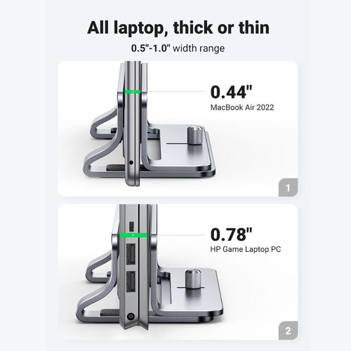 מעמד אנכי מאלומיניום UGREEN לטאבלט או מחשב נייד MacBook כסוף LP258-20471