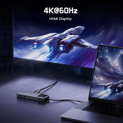 UGREEN מולטיפורט Uno USB-C To HDMI+2*USB 3.2 A+2*USB 3.2 C+PD PC אפור CM888-35998