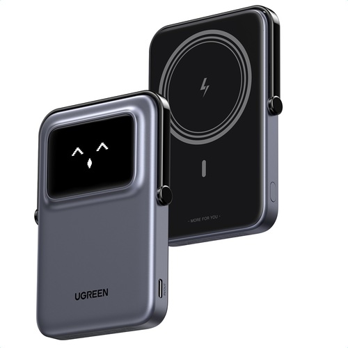 UGREEN סוללת גיבוי UNO 5000mAh Robot 20W Magnetic Wireless אפור PB571-35605B