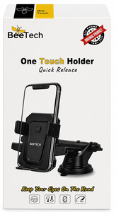 תושבת טלפון לרכב BeeTech One Touch Holder Quick Release
