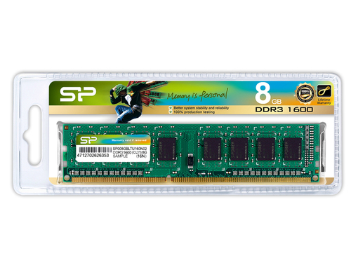 זיכרון למחשב נייח Silicon Power 8GB DDR3 1600MHz סיליקון פאוור