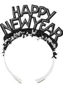 כתר Happy New Year שחור