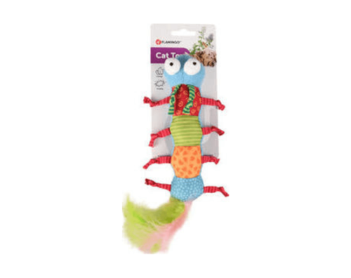FLAMINGO פלמינגו בובת זחל מרשרשת עם קטניפ לחתול