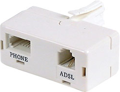פילטר/מפצל ADSL לאינטרנט