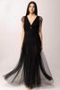 Red Carpet dress in tulle fabric