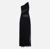 Red Carpet dress in crepon fabric with embroideries