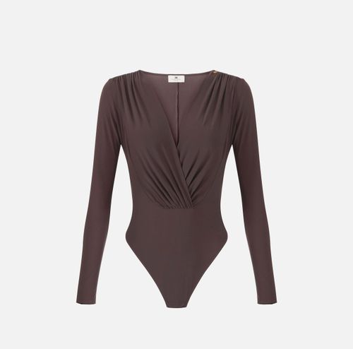 Bodysuit in stretch georgette fabric
