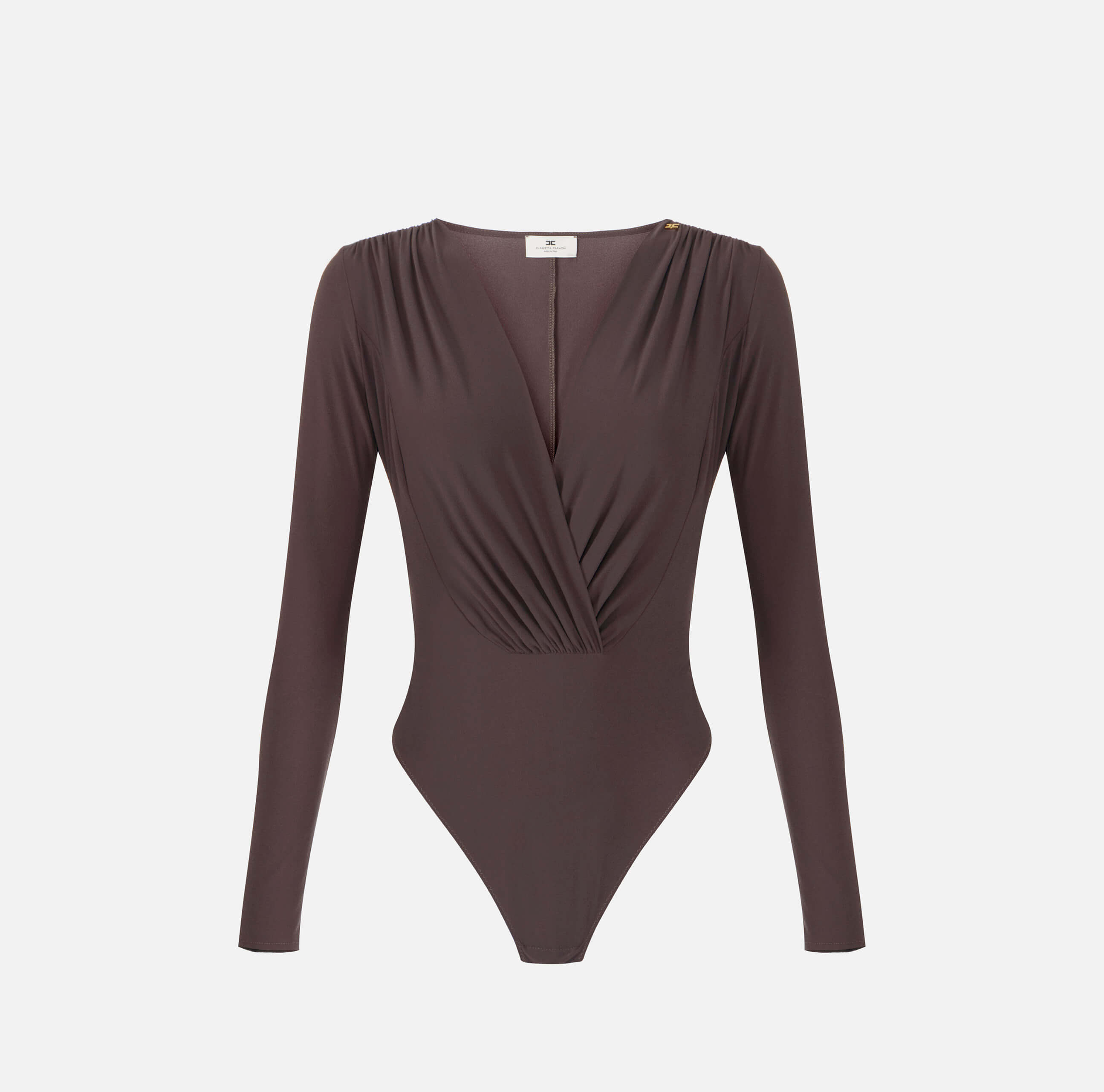 Bodysuit in stretch georgette fabric