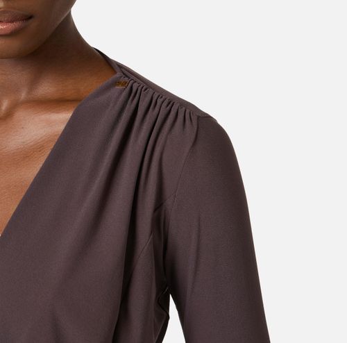 Bodysuit in stretch georgette fabric
