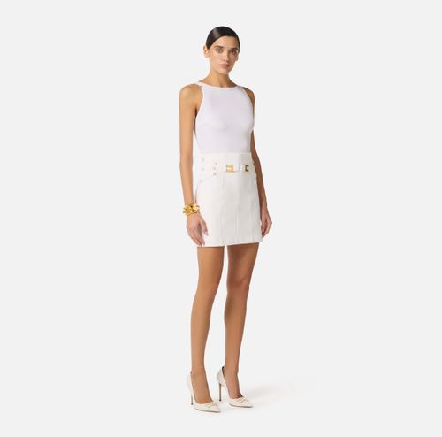 Bodysuit in crêpe jersey fabric with logo details