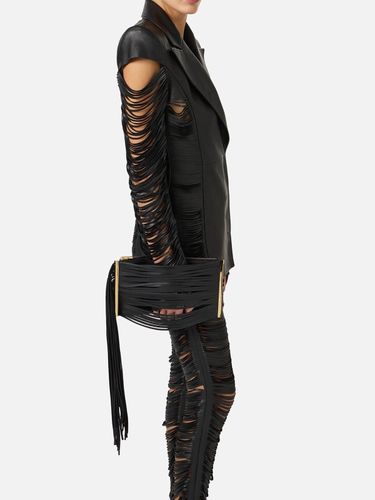Elisabetta Franchi Fringed Leather Clutch Bag