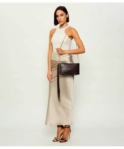 Elisabetta Franchi Fringed Leather Clutch Bag