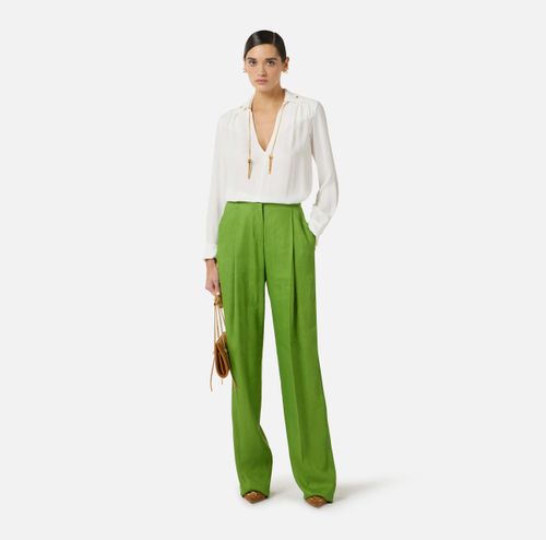 Blouse in georgette fabric with jewel details