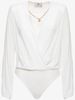 Bodysuit in viscose georgette fabric with necklace