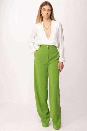 Bodysuit in viscose georgette fabric with necklace