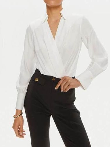 Bodysuit in viscose georgette fabric with necklace