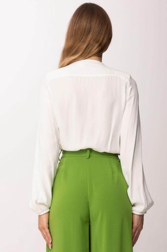 Bodysuit in viscose georgette fabric with necklace
