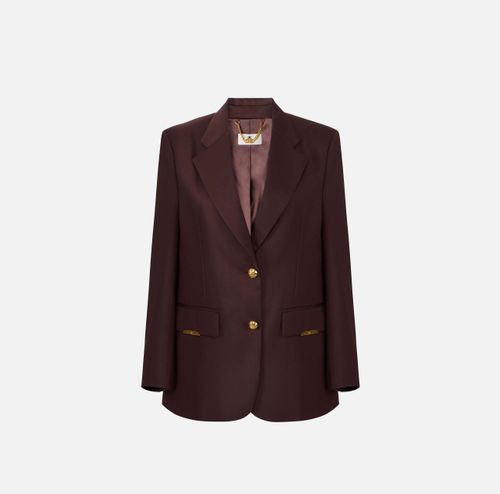 Cool wool jacket with jewel plaques