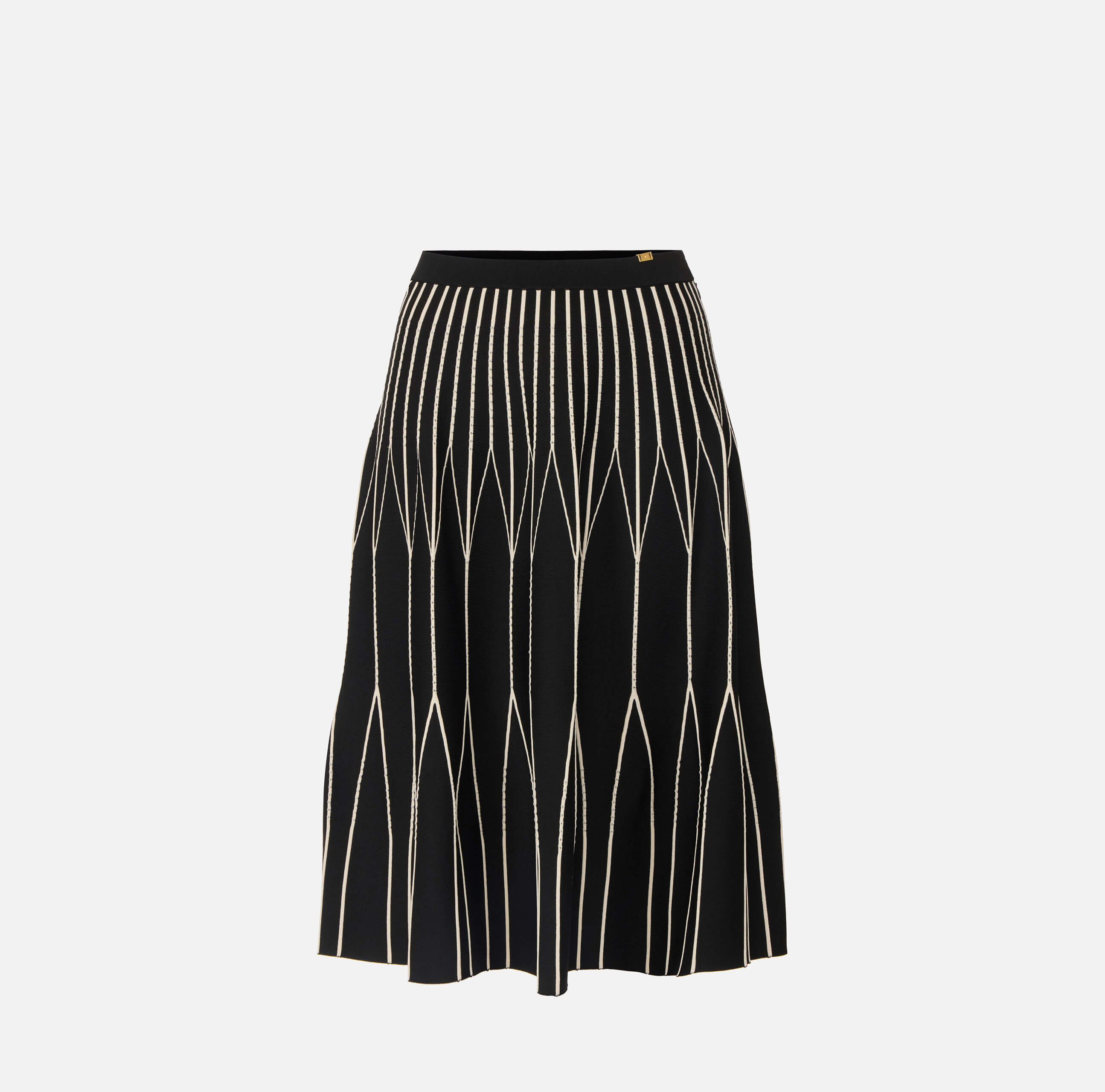 Two-colour knit skirt