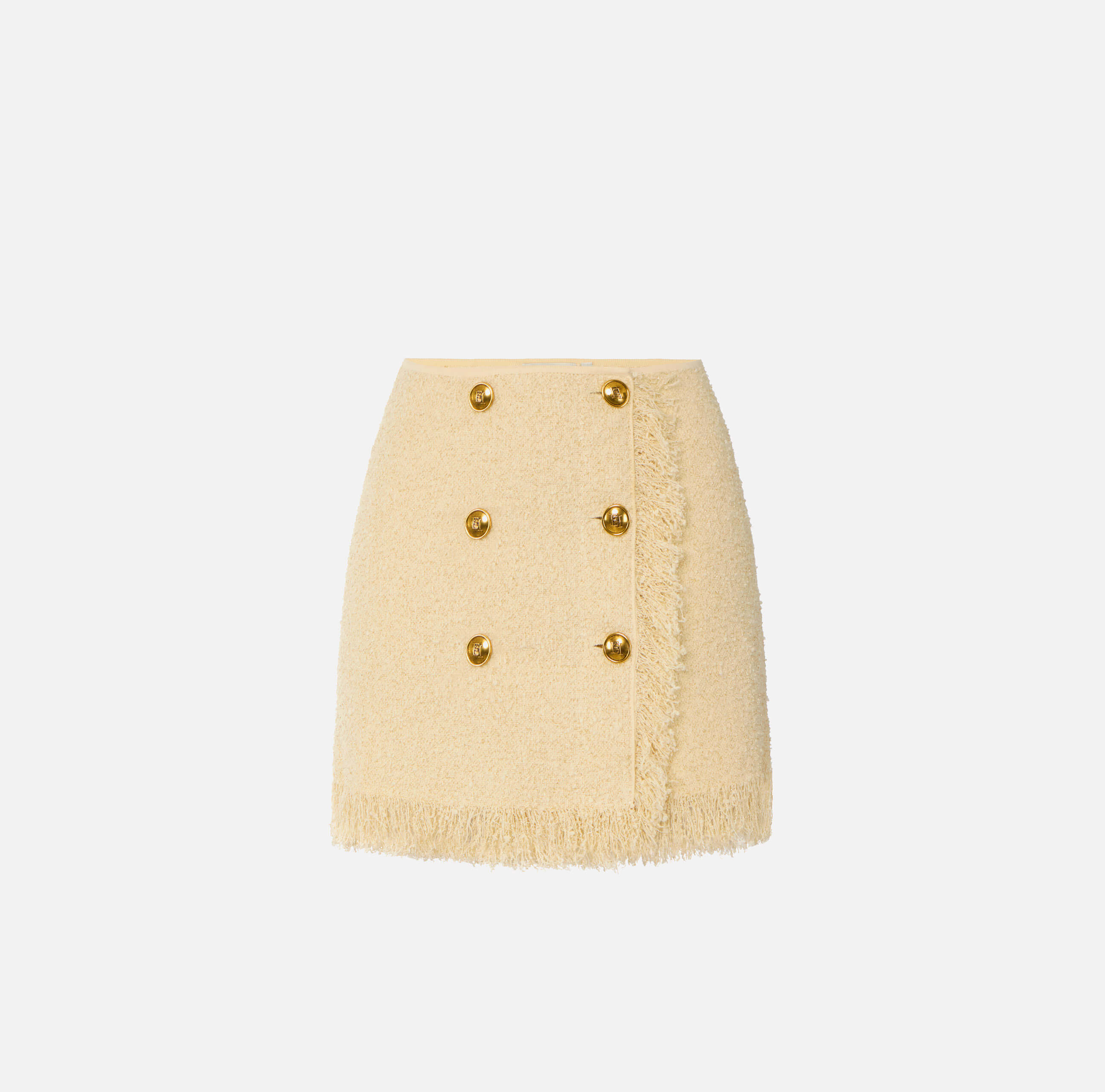 Bouclé knit miniskirt