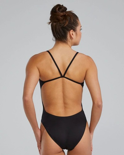 בגד ים נשים גב פתוח SOLID CUTOUTFIT BLACK