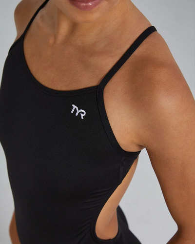 בגד ים נשים גב פתוח SOLID CUTOUTFIT BLACK