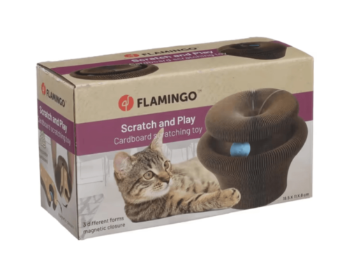 FLAMINGO פלמינגו משטח גירוד מקרטון גמיש עם כדור