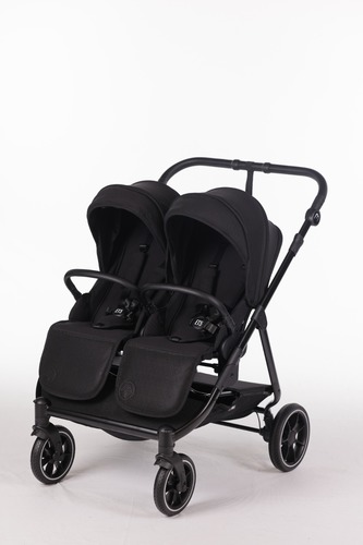 עגלת תאומים צרה בייבי מונסטרס Easy Twin 5 - שלד שחור בד בסיס שחור