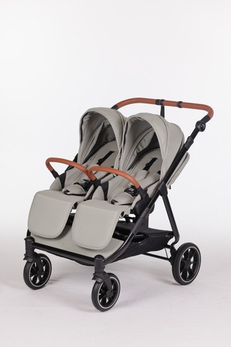 עגלת תאומים צרה בייבי מונסטרס Easy Twin 5 - שלד שחור בד בסיס שחור