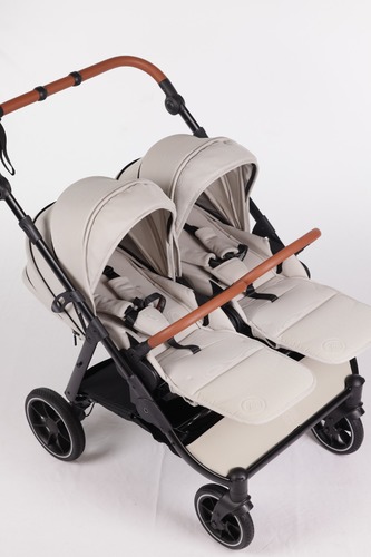 עגלת תאומים צרה בייבי מונסטרס Easy Twin 5 - שלד שחור בד בסיס שחור
