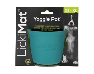Licki mat - yoggie pot כוס האכלה\ליקוק צבע טורקיז