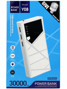סוללת גיבוי נייד Power Bank Y08 30000mAh טעינה מהירה