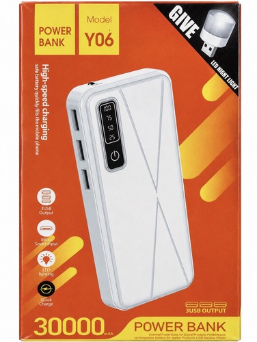סוללת גיבוי Power Bank Y06 30000mAh טעינה מהירה