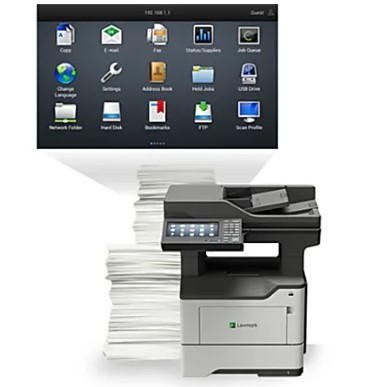 מדפסת לייזר שחור לבן משולבת Lexmark MX622ADE