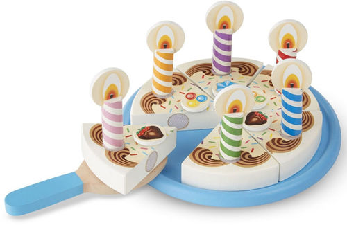 ערכה עוגת יום הולדת מעץ 34 חלקים